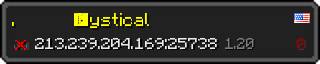 Userbar 320x64 in Minecraft-Stil für den Server 213.239.204.169:25738