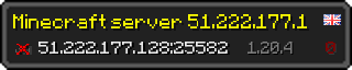 Userbar 320x64 in minecraft style for 51.222.177.128:25582