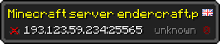 Userbar 320x64 in minecraft style for 193.123.59.234:25565