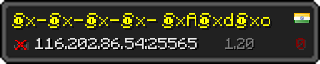 Userbar 320x64 in Minecraft-Stil für den Server 116.202.86.54:25565