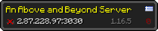 Userbar 320x64 in Minecraft-Stil für den Server 2.87.228.97:3030