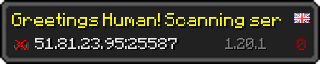 Userbar 320x64 in minecraft style for 51.81.23.95:25587