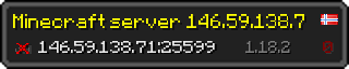 Userbar 320x64 in minecraft style for 146.59.138.71:25599