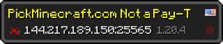 Userbar 320x64 in Minecraft-Stil für den Server 144.217.189.150:25565