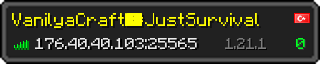 Userbar 320x64 in minecraft style for 176.40.40.103:25565