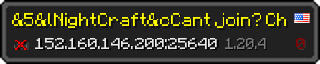 Userbar 320x64 in minecraft style for 152.160.146.200:25640