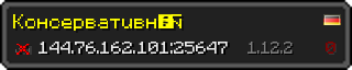 Userbar 320x64 in minecraft style for 144.76.162.101:25647