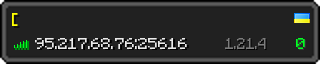 Userbar 320x64 in minecraft style for 95.217.68.76:25616