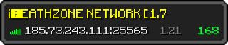 Userbar 320x64 in Minecraft-Stil für den Server 185.73.243.111:25565