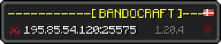 Userbar 320x64 in Minecraft-Stil für den Server 195.85.54.120:25575
