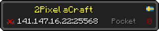 Userbar 320x64 in Minecraft-Stil für den Server 141.147.16.22:25568