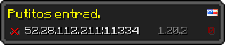 Userbar 320x64 in Minecraft-Stil für den Server 52.28.112.211:11334