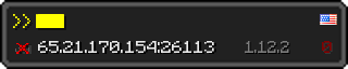 Userbar 320x64 in minecraft style for 65.21.170.154:26113