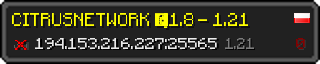 Userbar 320x64 in minecraft style for 194.153.216.227:25565