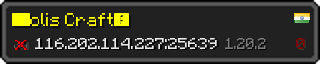 Userbar 320x64 in Minecraft-Stil für den Server 116.202.114.227:25639