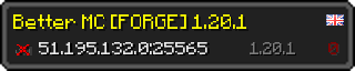 Userbar 320x64 in minecraft style for 51.195.132.0:25565