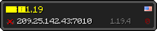 Userbar 320x64 in minecraft style for 209.25.142.43:7010