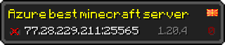 Userbar 320x64 in Minecraft-Stil für den Server 77.28.229.211:25565