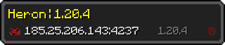 Userbar 320x64 in minecraft style for 185.25.206.143:4237