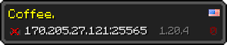 Userbar 320x64 in minecraft style for 170.205.27.121:25565