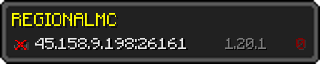 Userbar 320x64 in minecraft style for 45.158.9.198:26161