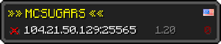 Userbar 320x64 in minecraft style for 104.21.50.129:25565