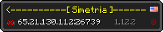 Userbar 320x64 in Minecraft-Stil für den Server 65.21.130.112:26739