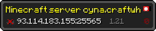 Userbar 320x64 in minecraft style for 93.114.183.155:25565