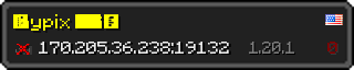 Юзербар 320x64 в стиле майнкрафт для сервера 170.205.36.238:19132