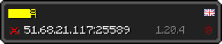 Userbar 320x64 in Minecraft-Stil für den Server 51.68.21.117:25589