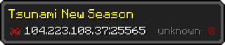 Userbar 320x64 in Minecraft-Stil für den Server 104.223.108.37:25565