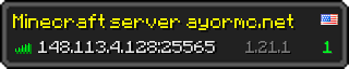 Userbar 320x64 in minecraft style for 148.113.4.128:25565