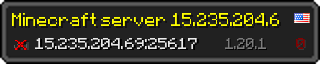 Userbar 320x64 in Minecraft-Stil für den Server 15.235.204.69:25617