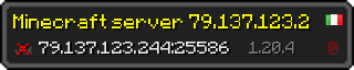 Userbar 320x64 in minecraft style for 79.137.123.244:25586