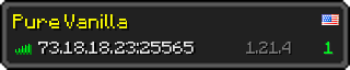 Userbar 320x64 in minecraft style for 73.18.18.23:25565