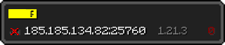 Userbar 320x64 in minecraft style for 185.185.134.82:25760