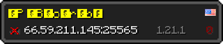 Userbar 320x64 in minecraft style for 66.59.211.145:25565