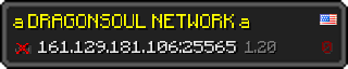 Userbar 320x64 in Minecraft-Stil für den Server 161.129.181.106:25565