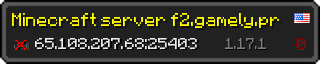 Userbar 320x64 in minecraft style for 65.108.207.68:25403