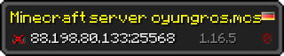 Userbar 320x64 in minecraft style for 88.198.80.133:25568