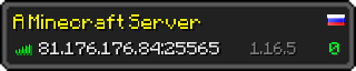 Userbar 320x64 in minecraft style for 81.176.176.84:25565