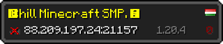 Userbar 320x64 in minecraft style for 88.209.197.24:21157