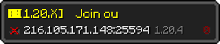 Userbar 320x64 in Minecraft-Stil für den Server 216.105.171.148:25594