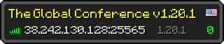 Userbar 320x64 in Minecraft-Stil für den Server 38.242.130.128:25565