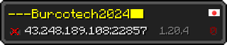 Userbar 320x64 in minecraft style for 43.248.189.108:22857