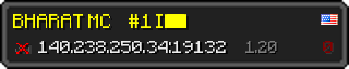 Userbar 320x64 in minecraft style for 140.238.250.34:19132