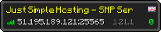 Userbar 320x64 in minecraft style for 51.195.189.121:25565