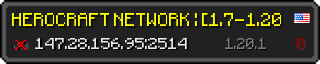 Userbar 320x64 in Minecraft-Stil für den Server 147.28.156.95:2514