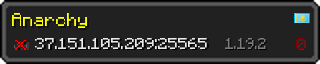 Userbar 320x64 in minecraft style for 37.151.105.209:25565