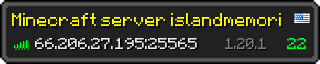 Userbar 320x64 in Minecraft-Stil für den Server 66.206.27.195:25565